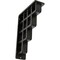 Ekena Millwork Diane Wrought Iron Bracket, (Triple center brace), Antiqued Silver 2"W x 5 1/2"D x 8"H BKTM02X05X08TDIASV - alternate 1